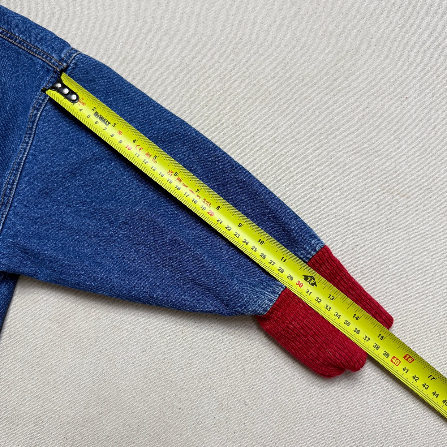 90s Kids Vintage Gymboree Rainbow Tag Quilted Lined Denim Toggle Jacket / 5y 6y 7y