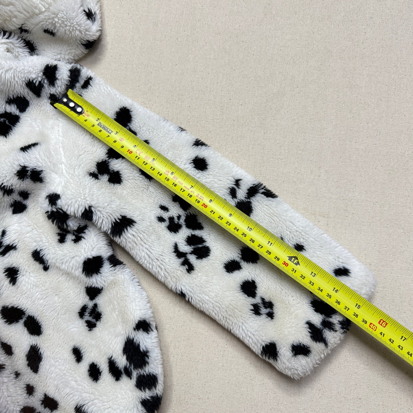 90s Kids Vintage Dalmatian Faux Fur Lined Zip Up Hooded jacket / 5y 6y