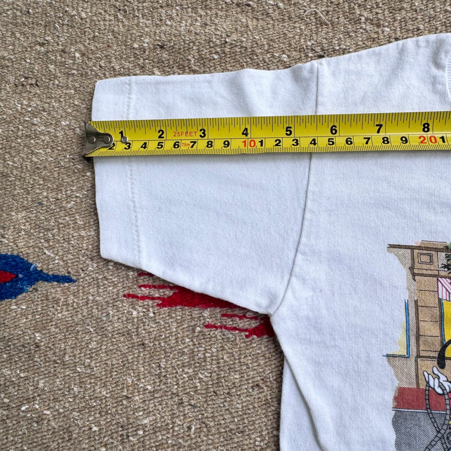 80s 90s Kids Vintage Disney’s MGM Studios Mickey Mouse Short Sleeve White 100% Cotton T-Shirt L 7Y 8Y 9Y Baby Tee Teen Made in USA