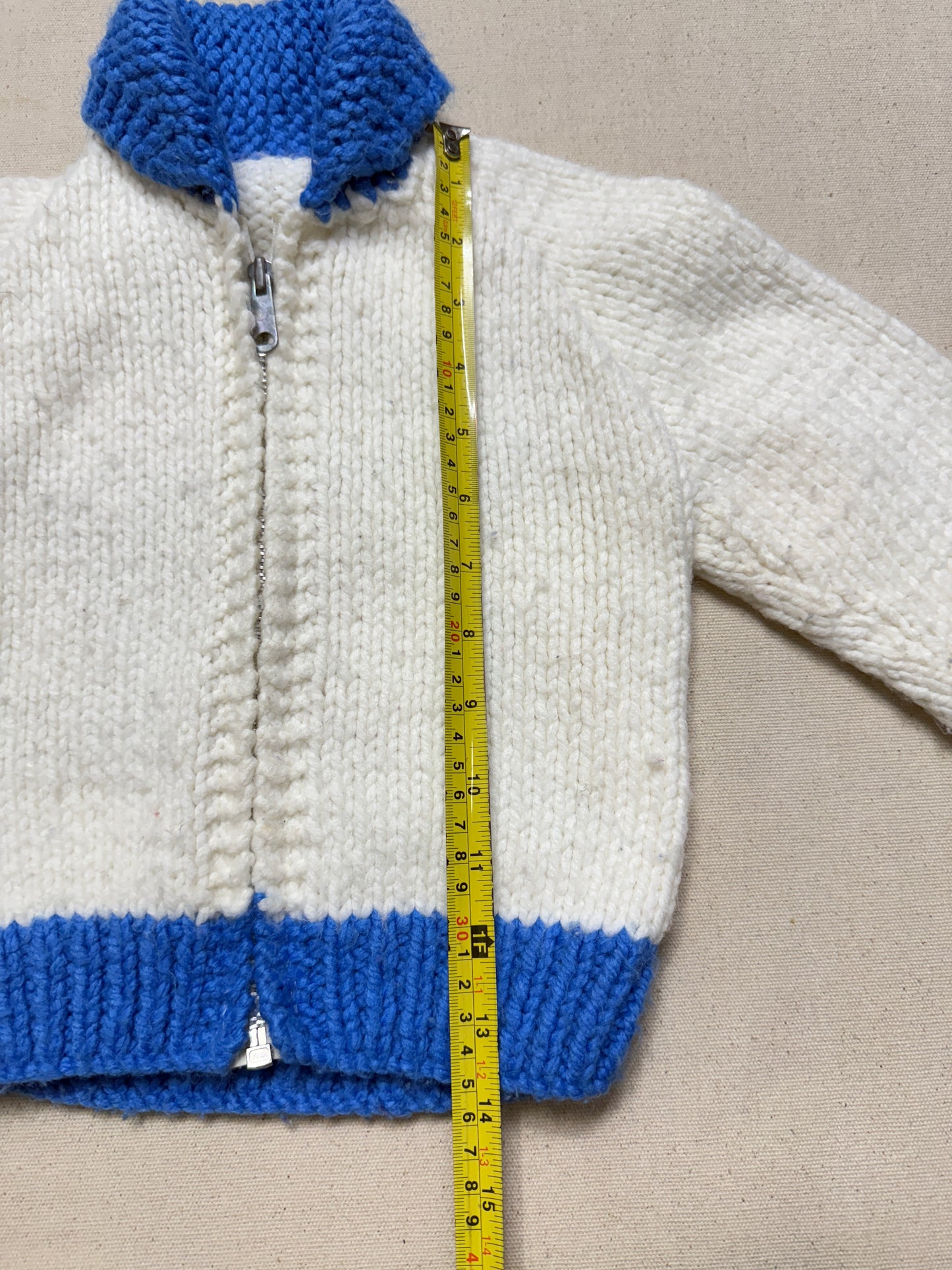 80s Kids Toddler Vintage Locomotive Engine Train Embroidered YKK Zipper Shawl Collar Cowichan Sweater / 2T 3T 4T