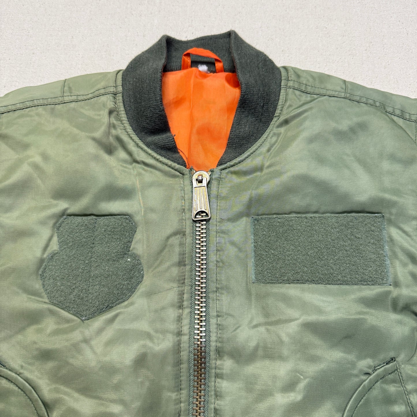 90s 2000' Kids Vintage Fox Outdoor Products Kahki Orange Reversible MA-1 Jacket / 7y 8y 9y