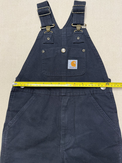 Modern Kids Carhartt Black Bib Double Knee Quilted Liner Overall / 5y 6y