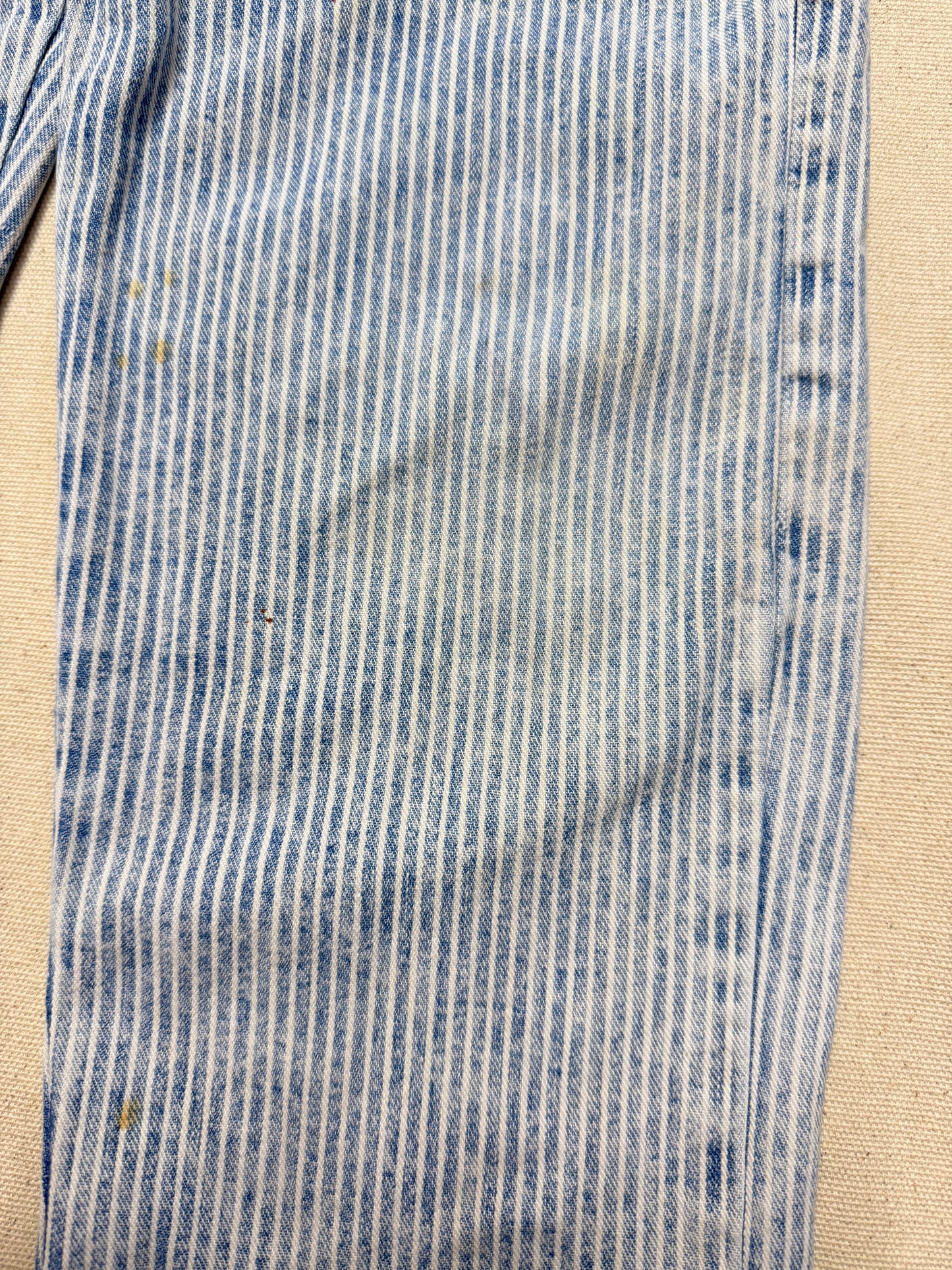 80s 90s Kids Vintage Oshkosh Bgosh Hickory Stripe Suspender Unique Design Slim Straight Overall / 4T 5T / Made in USA