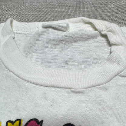 60s Kids Vintage Atlantic City NJ Souvenir Short Sleeve White 100% Cotton T-Shirt M 6Y 7Y 8Y