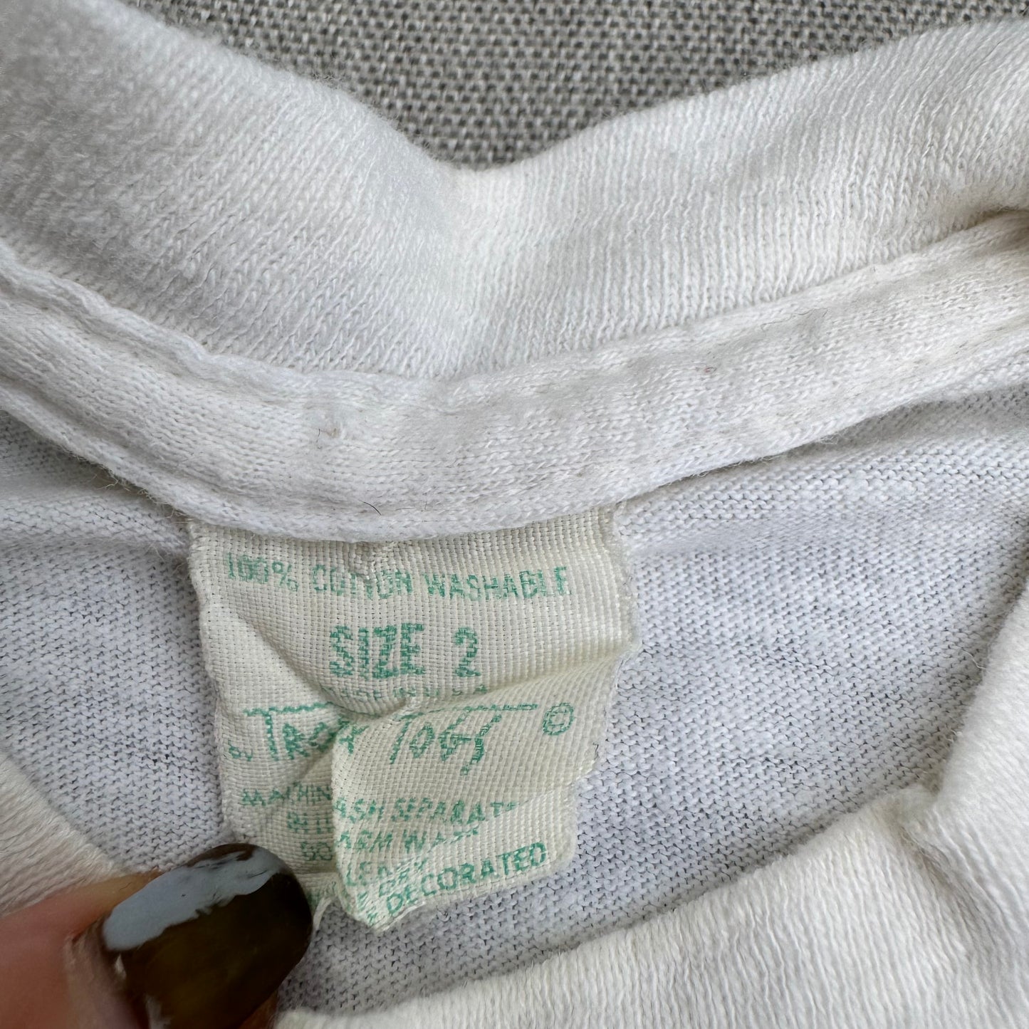 60s Kids Baby Vintage Atlanta Georgia Souvenir Single Stitch Short Sleeve T-Shirt 100% Cotton Off White  2T Made in USA