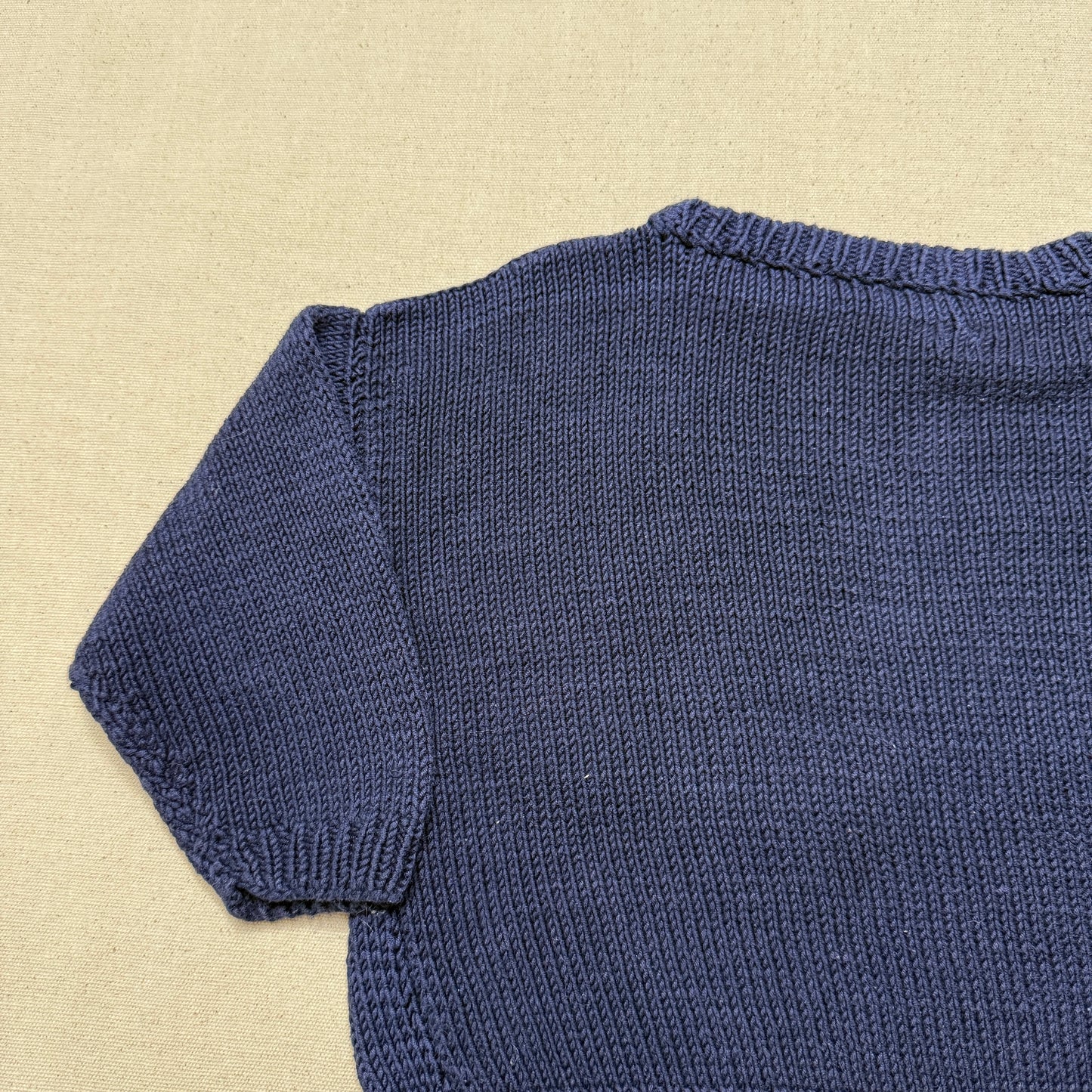 80s 90 Kids Toddler Vintage Flower Embroidered Simple Design Cotton Knit Sweater / 3T 4T 5T