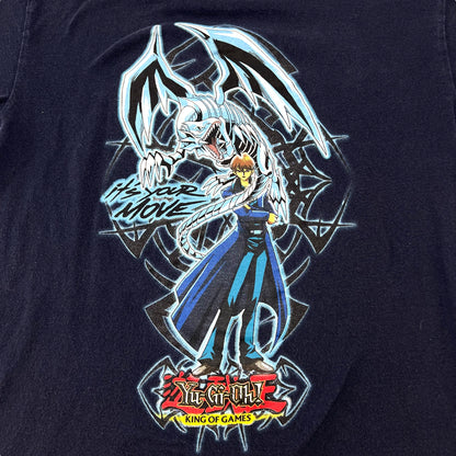 Y2K Kids Vintage Yu-Gi-Oh! King Of Games Navy T-shirt M(10-12Y)