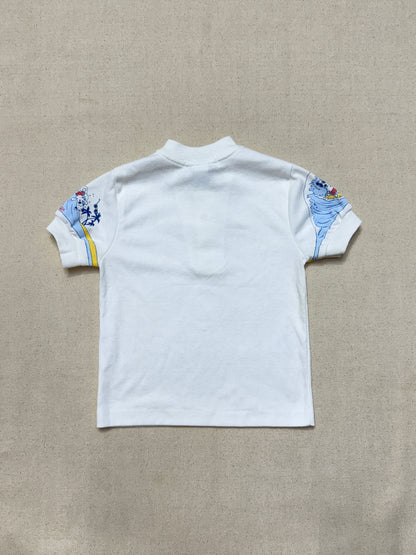 90s Kids Toddler Vintage Oshkosh Bgosh Surf Dog White Tshirt Top / 2T 3T / Made in USA