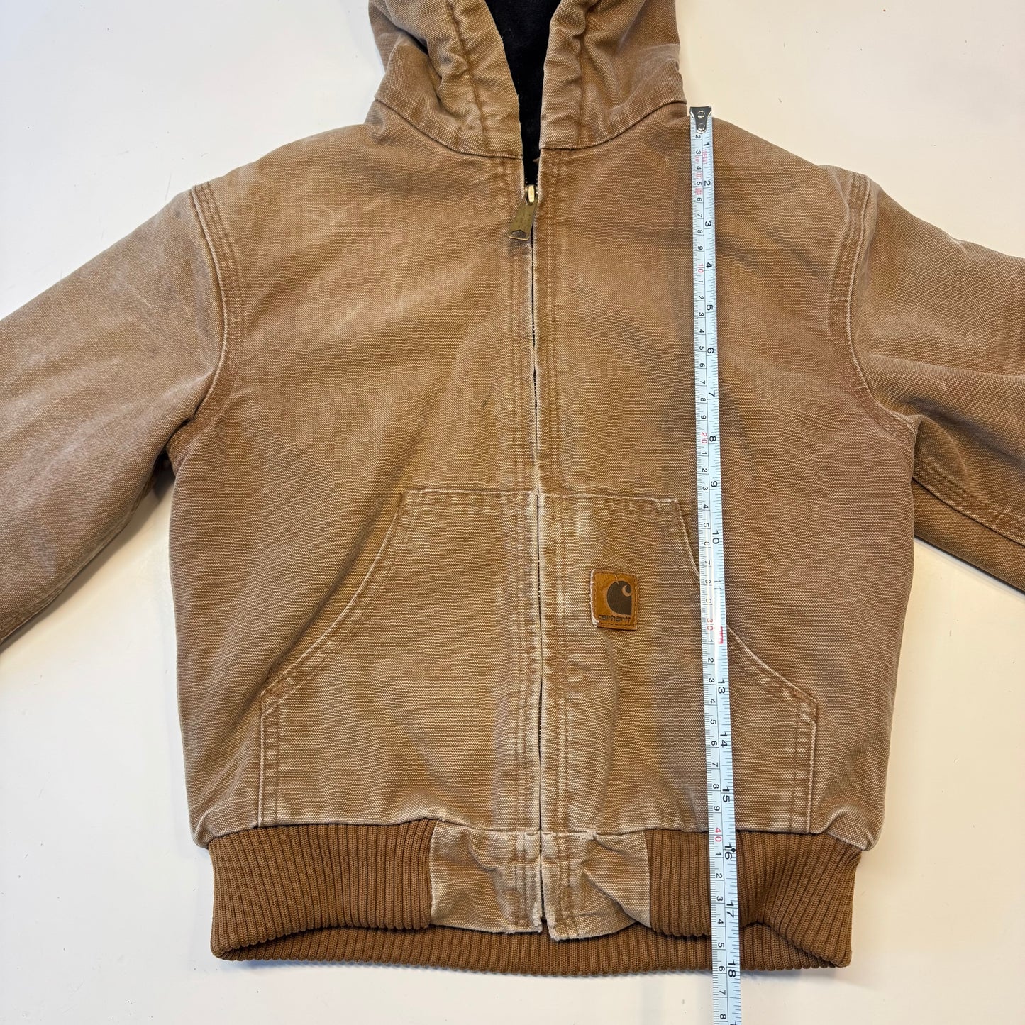 2006 Kids Vintage Carhartt Brown Hooded Active Lined Thick Hooded Jacket /M/ 8Y