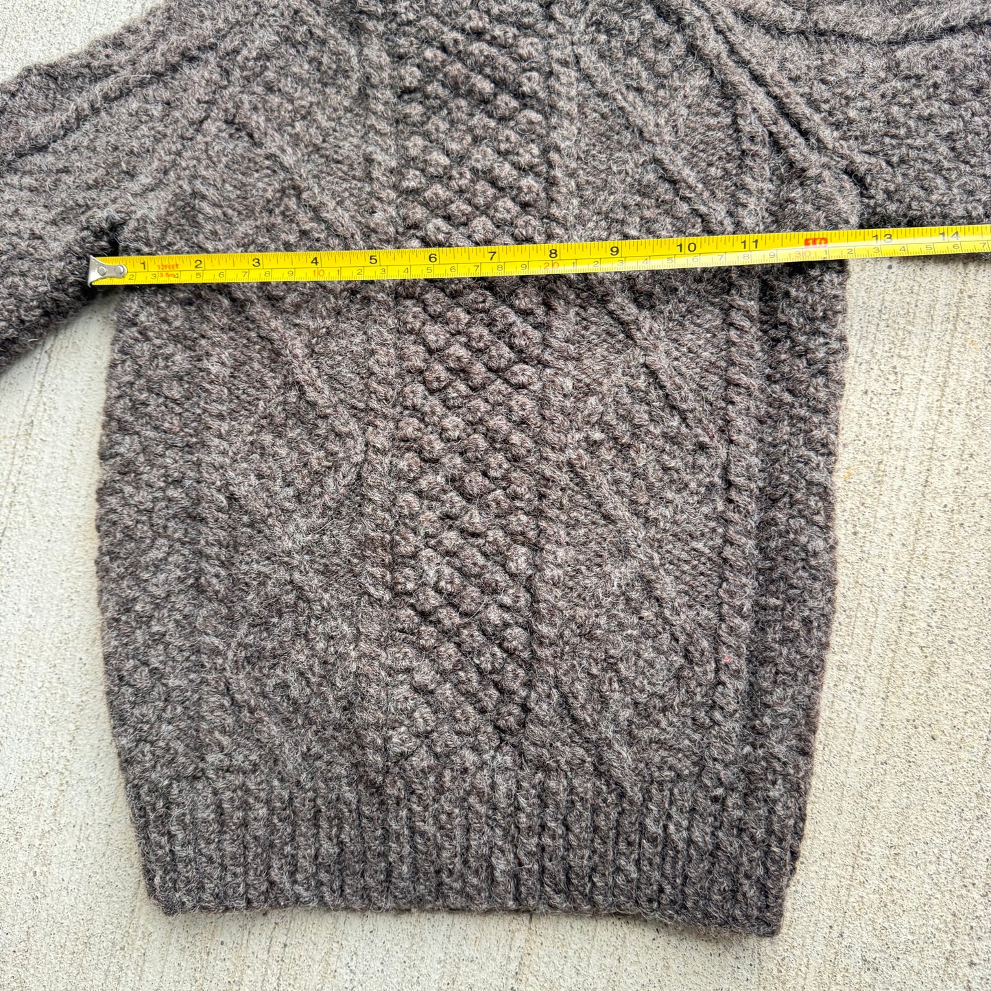 Toddler Kids Vintage Kennedy of Ardara Brown 100% Wool Irish Knit Pullover 4Y 5Y