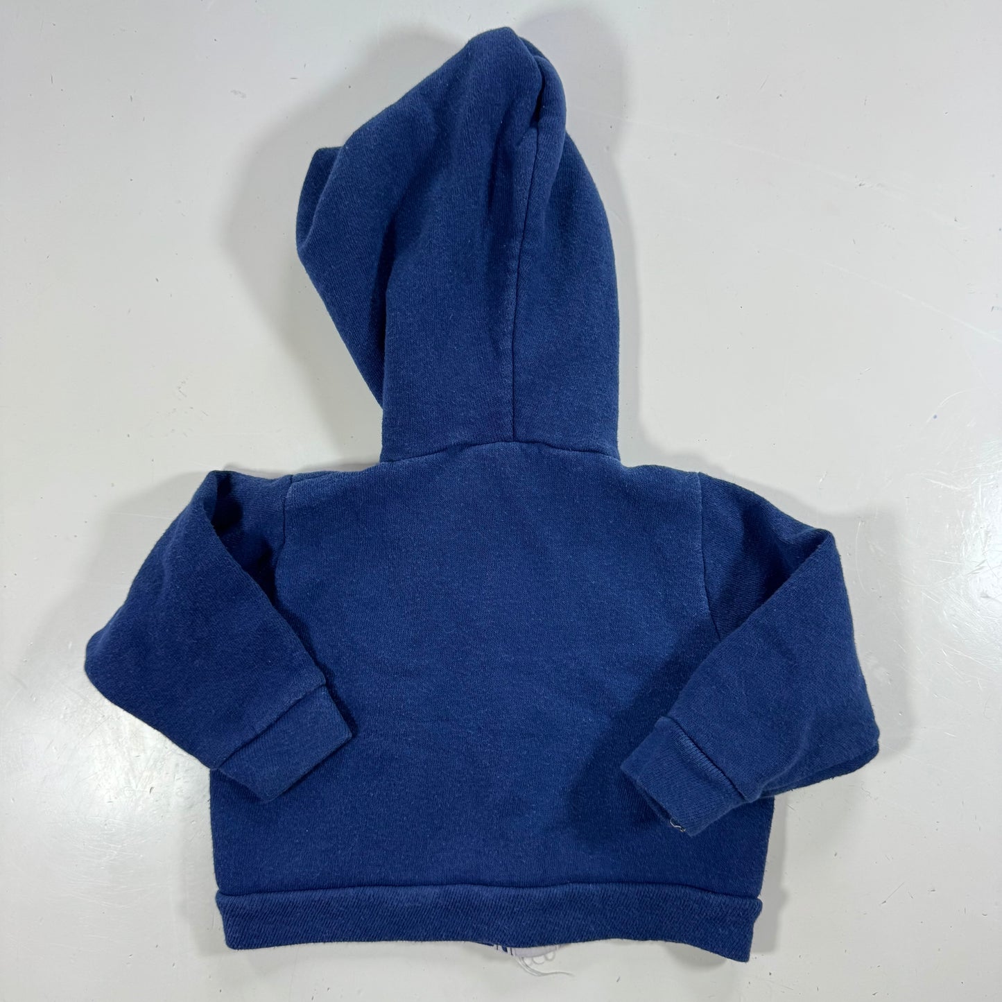 80s Kids Infant Vintage Navy University Missouri Hooded Sweatshirt With Snaps 12m 18m