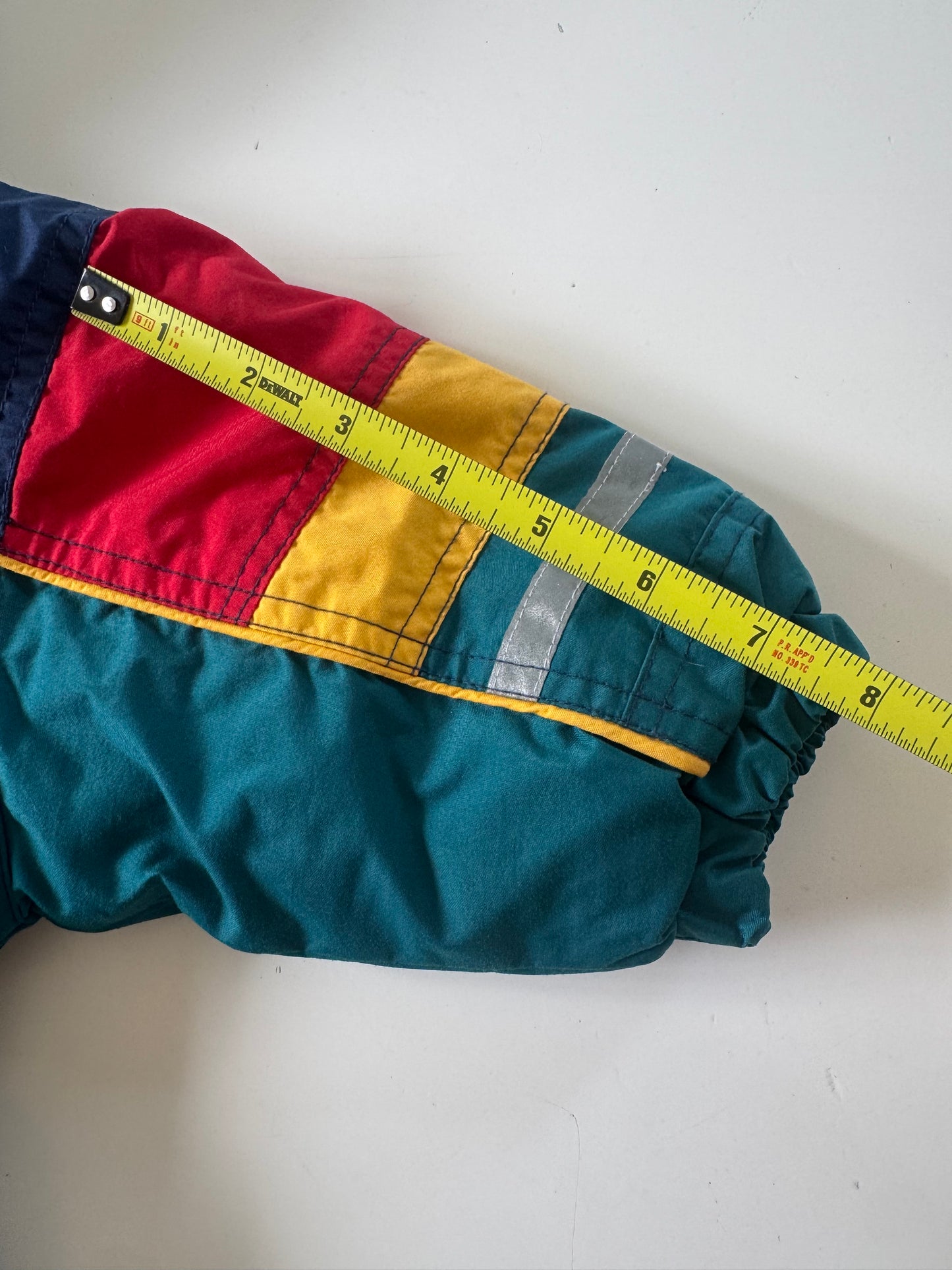 200s Kids Toddler Infant Vintage Baby B’Gosh Oshkosh Thick Multicolour Zip Hooded Jacket//12m/18m