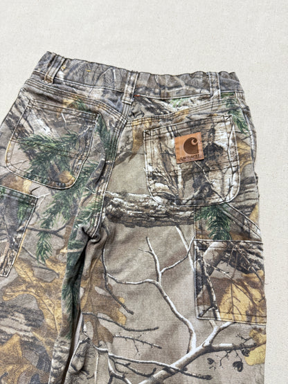 Kids Vintage Carhartt Duck Real Tree Camo Adjustable Waist Pants / 5y 6y
