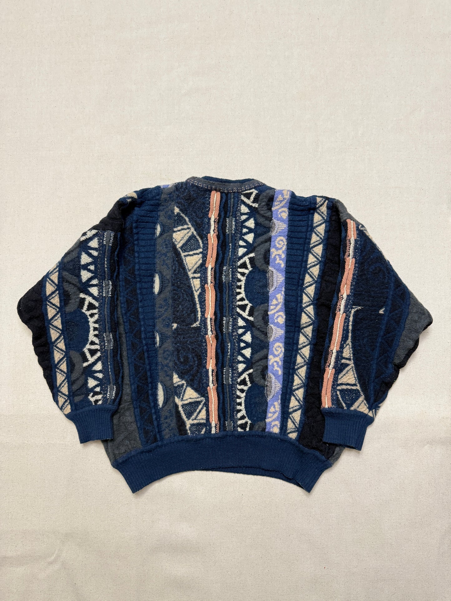 90s Kids Youth Vintage Coogi Style 100% Pure Wool Sweater / Made in USA / 7y 8y 9y