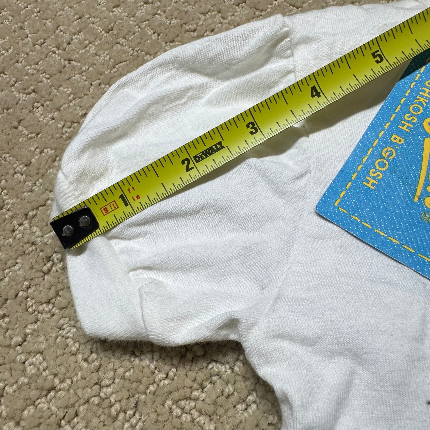 90s Kids Toddler Infant Vintage Baby B’Gosh Oshkosh 2 Piece Set Navy White Star Pattern Overall White T-shirt/ 3m 6m 24m/ Made in USA