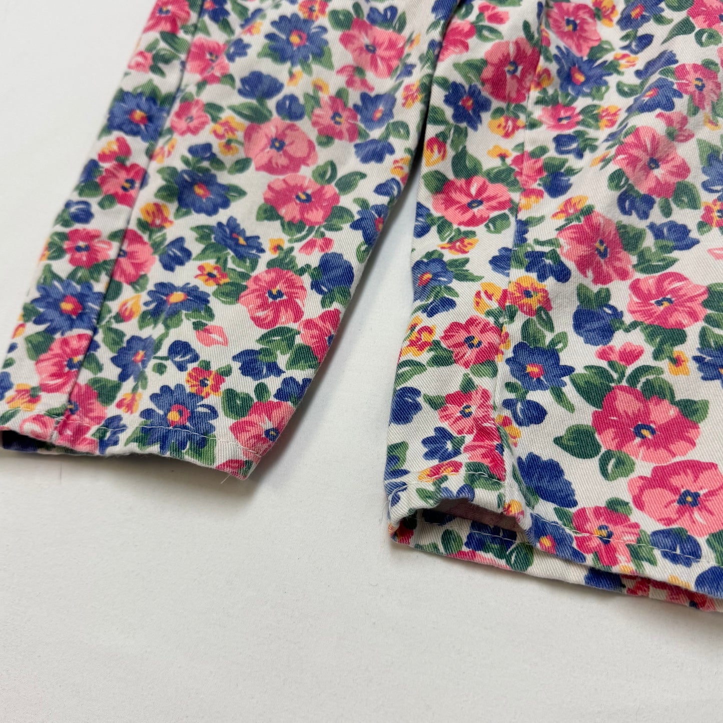 90s Kids Toddler Vintage Baby B’Gosh Oshkosh Floral All Over Print Pant White Tshirt 2pc Set / 24m 2T/ Made in USA Baby