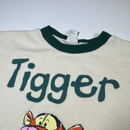 90s 2000s Kids Toddler Vintage Disney Pooh Tiger Pullover Long  Sleeve Light Sweatshirt 2T 3T 4Y