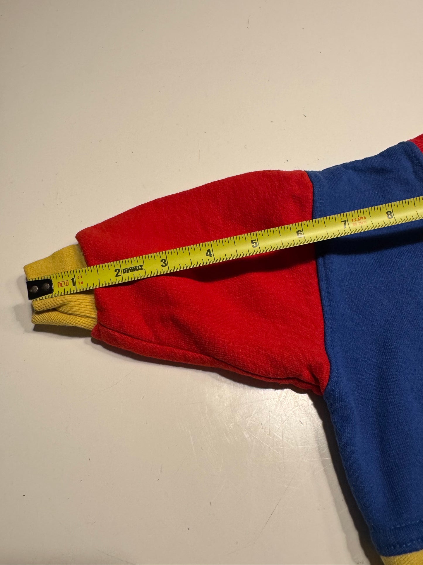 90s Kids Toddler Infant Vintage Baby B’Gosh Oshkosh Multicolour Blue Red Yellow Pullover Sweatshirt//12m