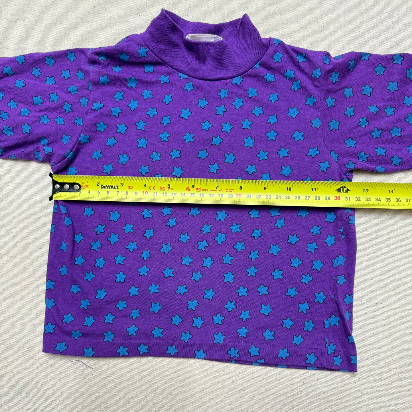 90s Kids Toddler Vintage Star Moon AOP Longsleeve Tshirt & Corduroy Overall 2pc Set / 24m 2T 3T