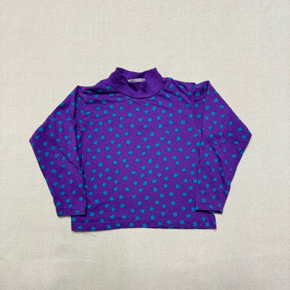 90s Kids Toddler Vintage Star Moon AOP Longsleeve Tshirt & Corduroy Overall 2pc Set / 24m 2T 3T