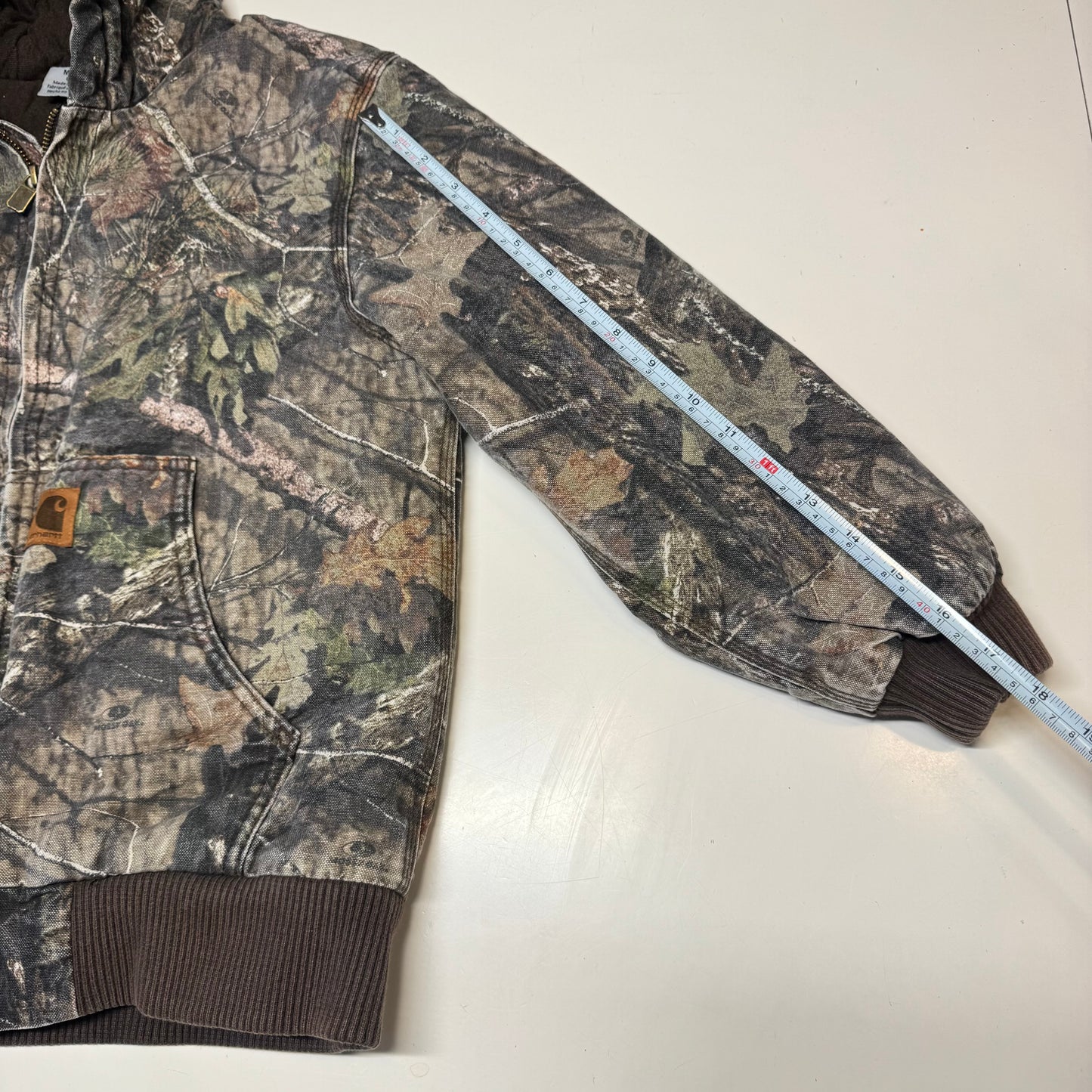 2000s Kids Youth Vintage Carhartt Camo Mossy Oak Hooded Active Lined Heavy Jacket M / 10Y 11Y 12Y