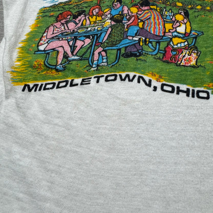 60s Kids Vintage Fantasy Farm Middletown Ohio Souvenir Single Stitch Short Sleeve 100% Cotton T-Shirt Baby Tee