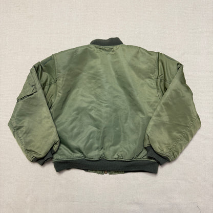 90s 2000' Kids Vintage Fox Outdoor Products Kahki Orange Reversible MA-1 Jacket / 7y 8y 9y