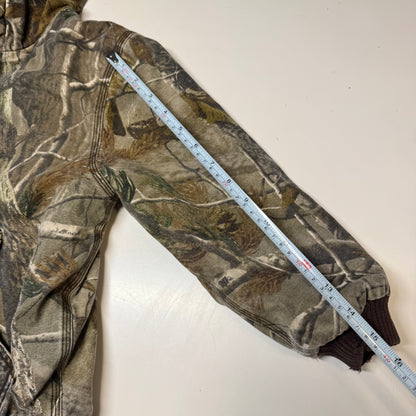 2000s Kids Youth Vintage Carhartt Camo Real Tree Hooded Active Lined Heavy Jacket / S/ 7y 8y