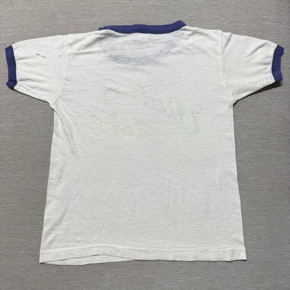 70s Kids Vintage Hanes Utah Honey Bee Souvenir Print White Short Sleeve T-Shirt M 10Y 11Y 12Y Made in USA