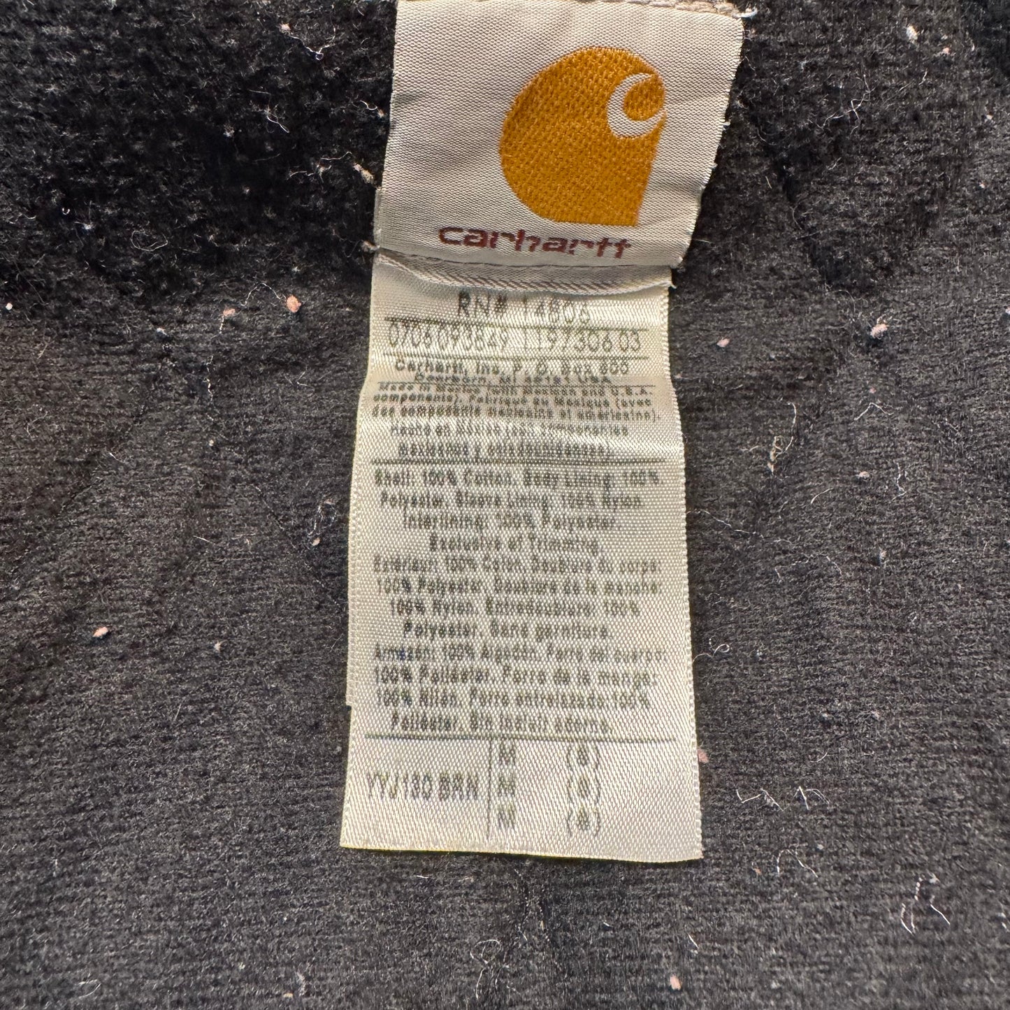 2006 Kids Vintage Carhartt Brown Hooded Active Lined Thick Hooded Jacket /M/ 8Y