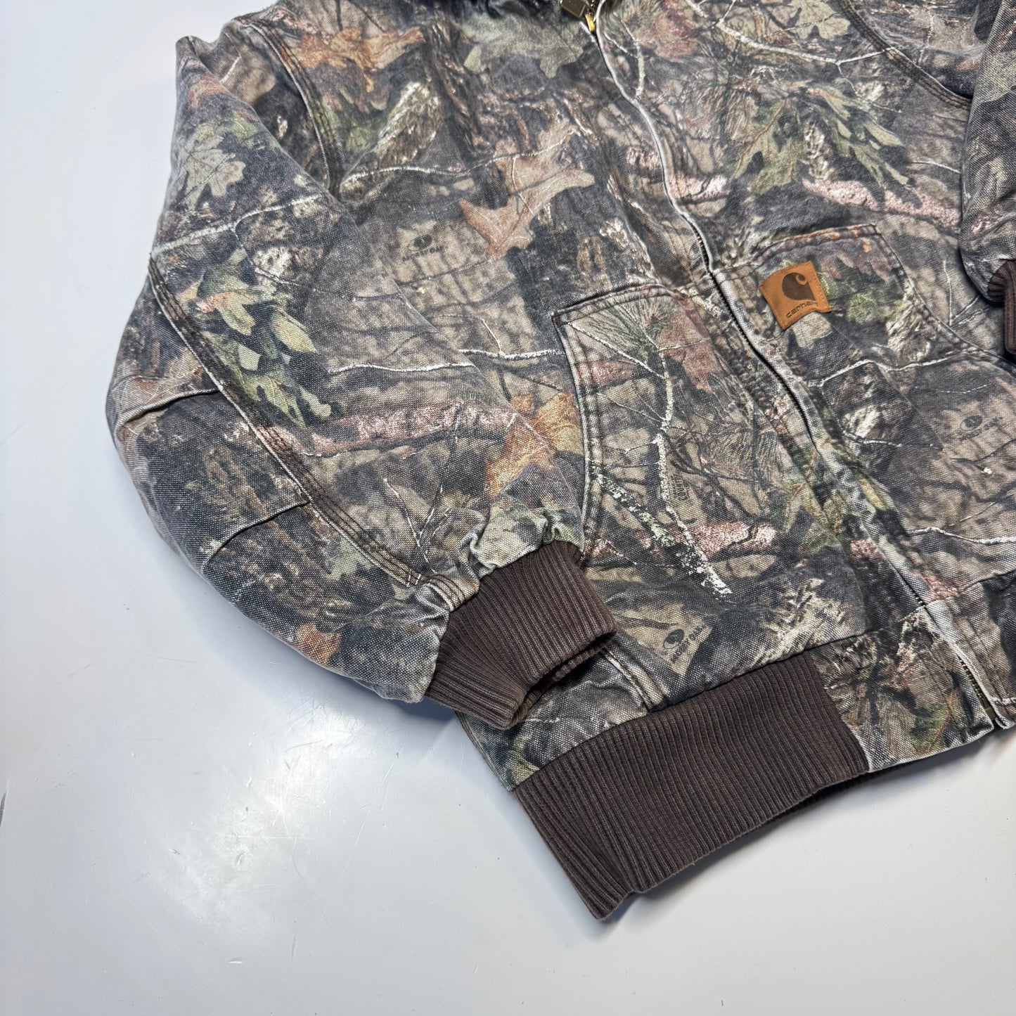 2000s Kids Youth Vintage Carhartt Camo Mossy Oak Hooded Active Lined Heavy Jacket M / 10Y 11Y 12Y