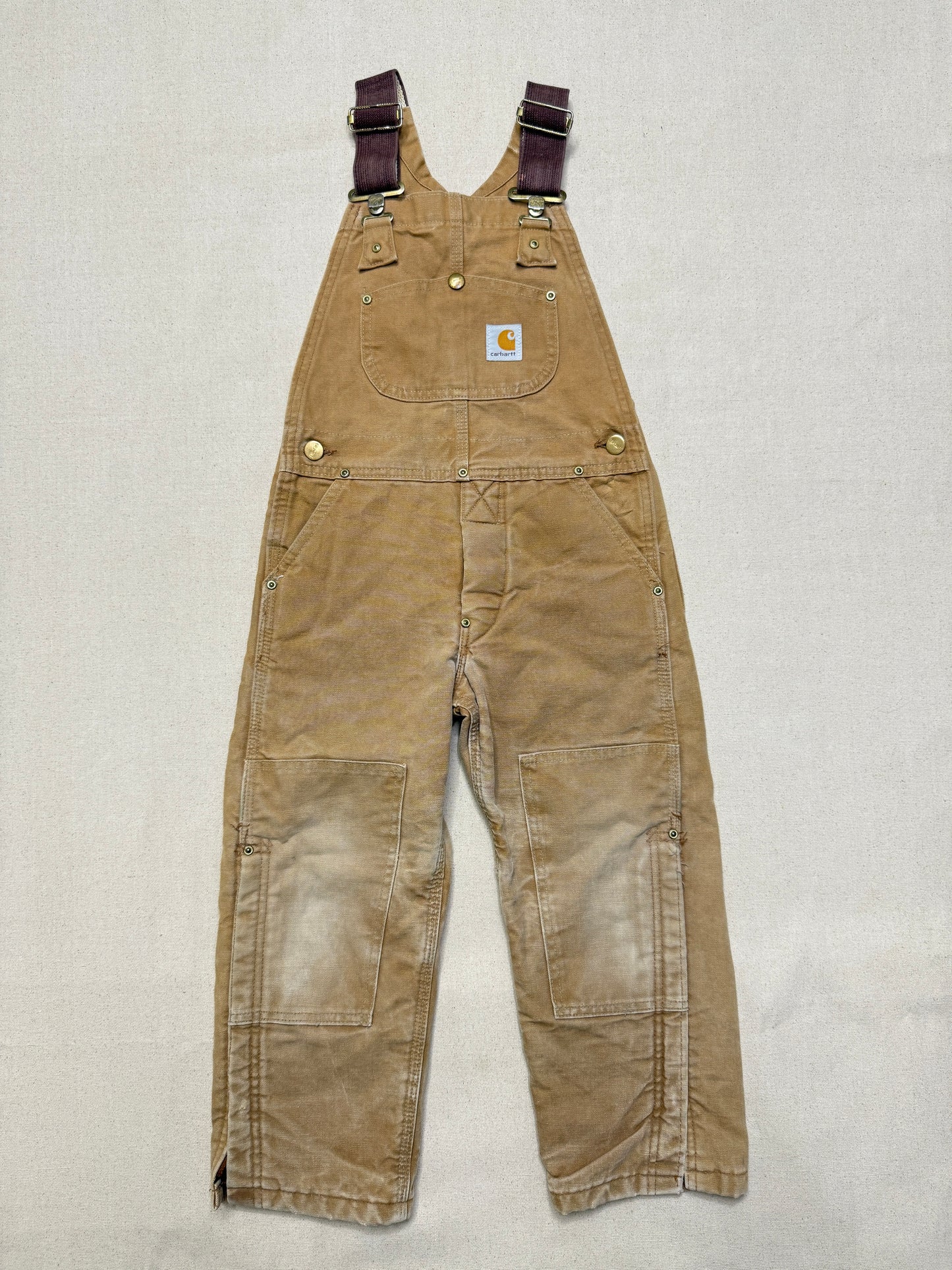90s 2000 Kids Toddler Vintage Carhartt Duck Canvas Bib Lined Overall / 5y 6y