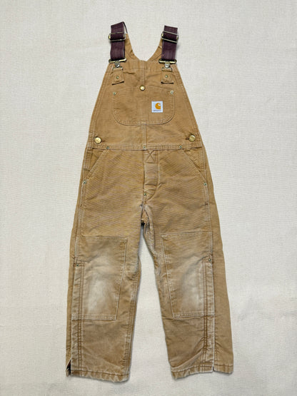 90s 2000 Kids Toddler Vintage Carhartt Duck Canvas Bib Lined Overall / 5y 6y