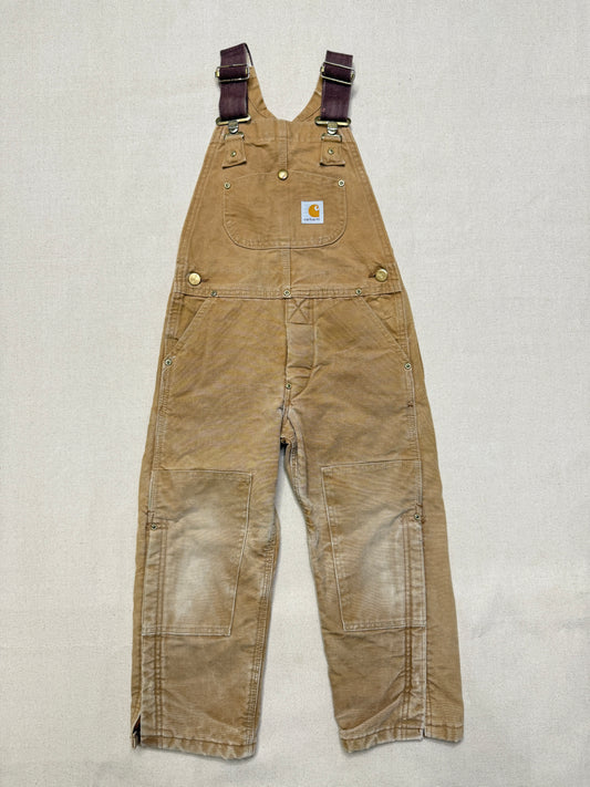 90s 2000 Kids Toddler Vintage Carhartt Duck Canvas Bib Lined Overall / 5y 6y