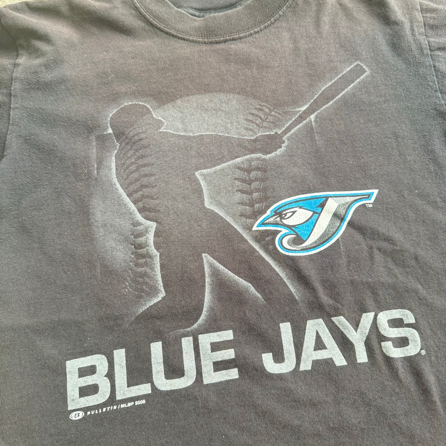 Early 2000 Kids Vintage Blue Jays MLB Black T-shirt S 6-8Y