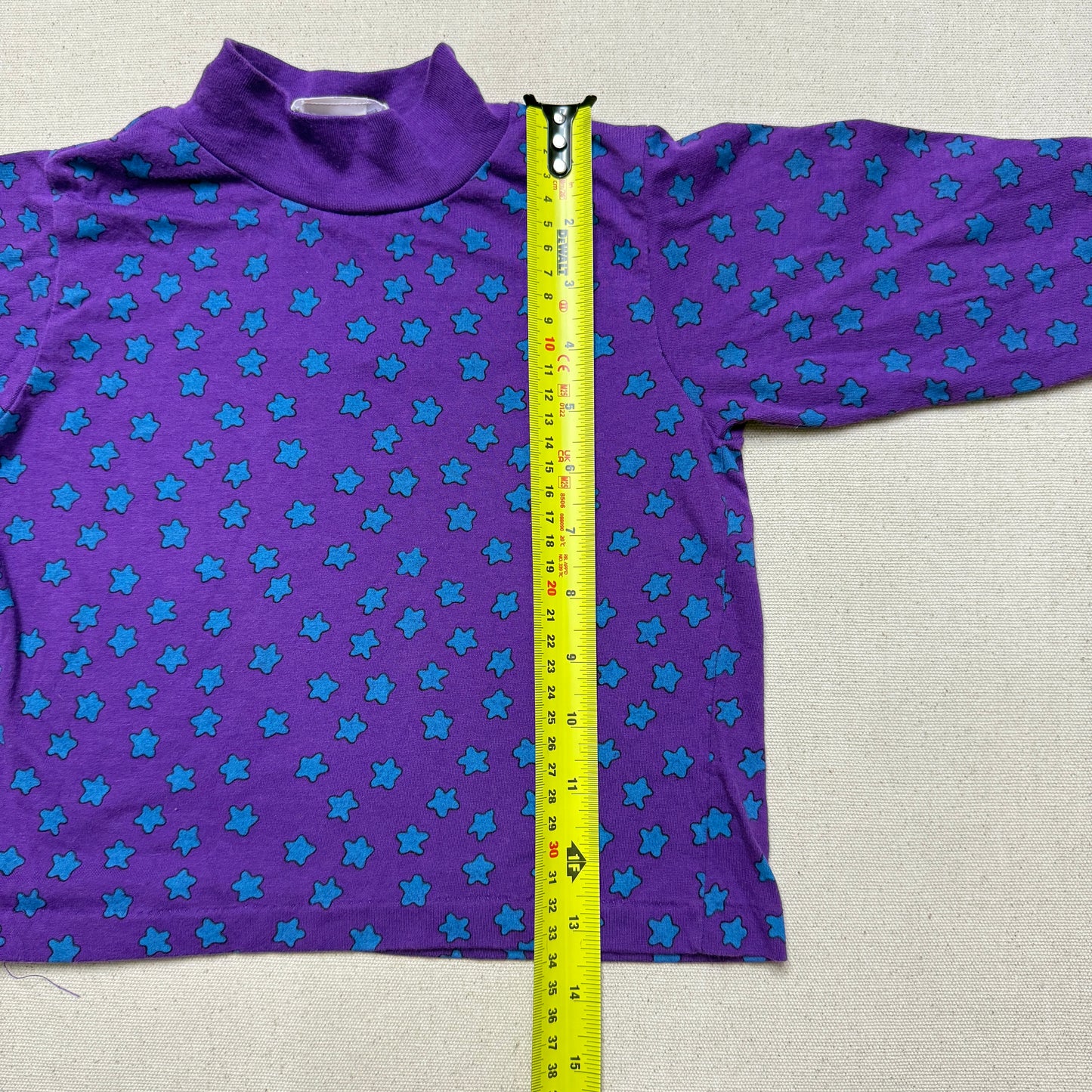 90s Kids Toddler Vintage Star Moon AOP Longsleeve Tshirt & Corduroy Overall 2pc Set / 24m 2T 3T