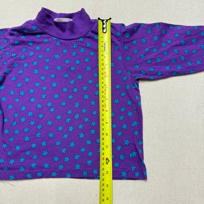 90s Kids Toddler Vintage Star Moon AOP Longsleeve Tshirt & Corduroy Overall 2pc Set / 24m 2T 3T