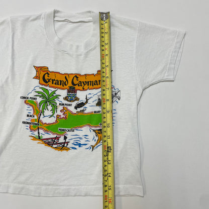 80s 90s Kids Toddler Vintage Grand Cayman, Cayman Islands Geologic Map Souvenir Tshirt / 3y 4y 5y