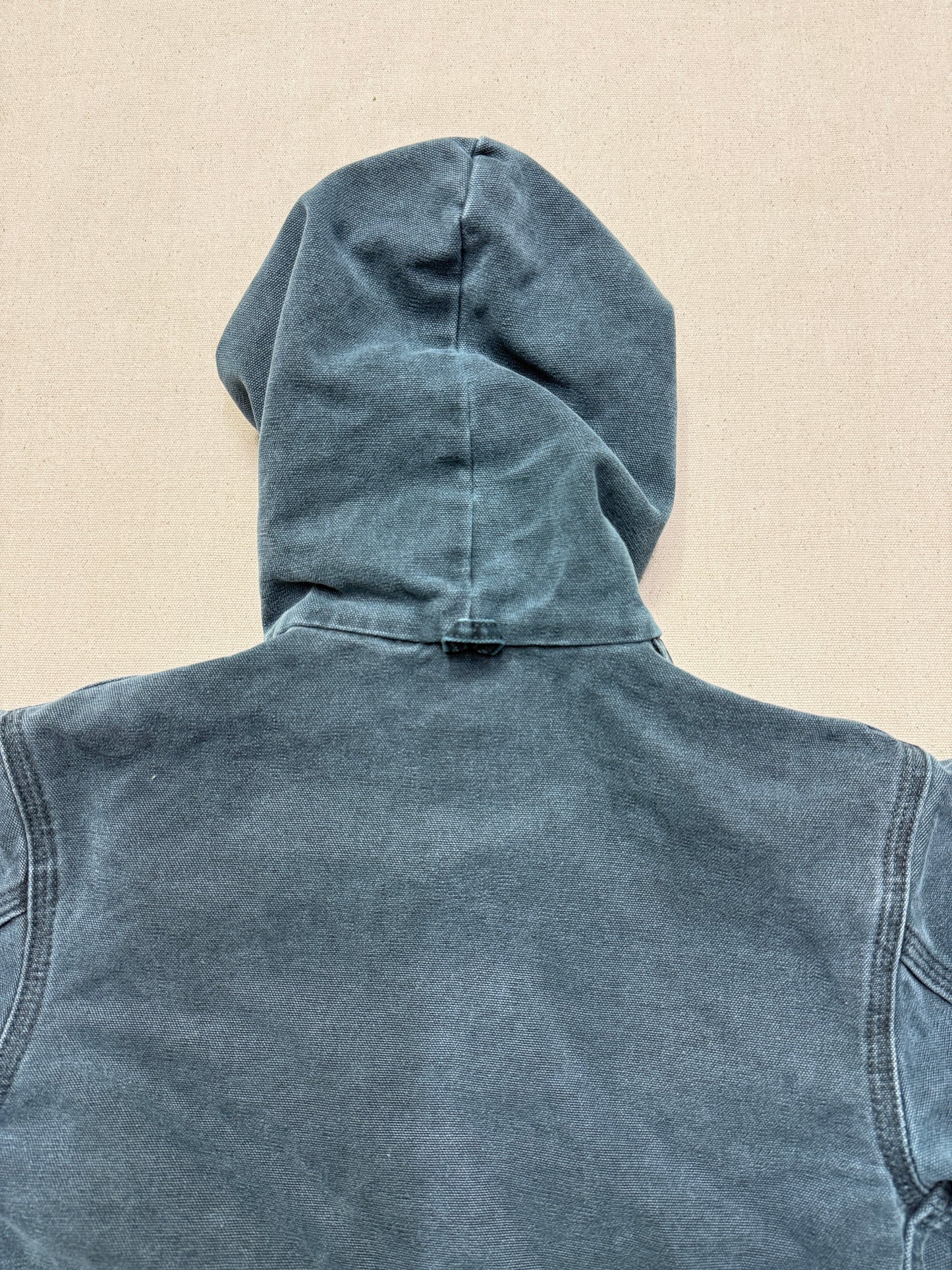 2002 Kids Youth Vintage Carhartt Dark Green Quilted Lined Hooded Active Jacket / 7y 8y 9y