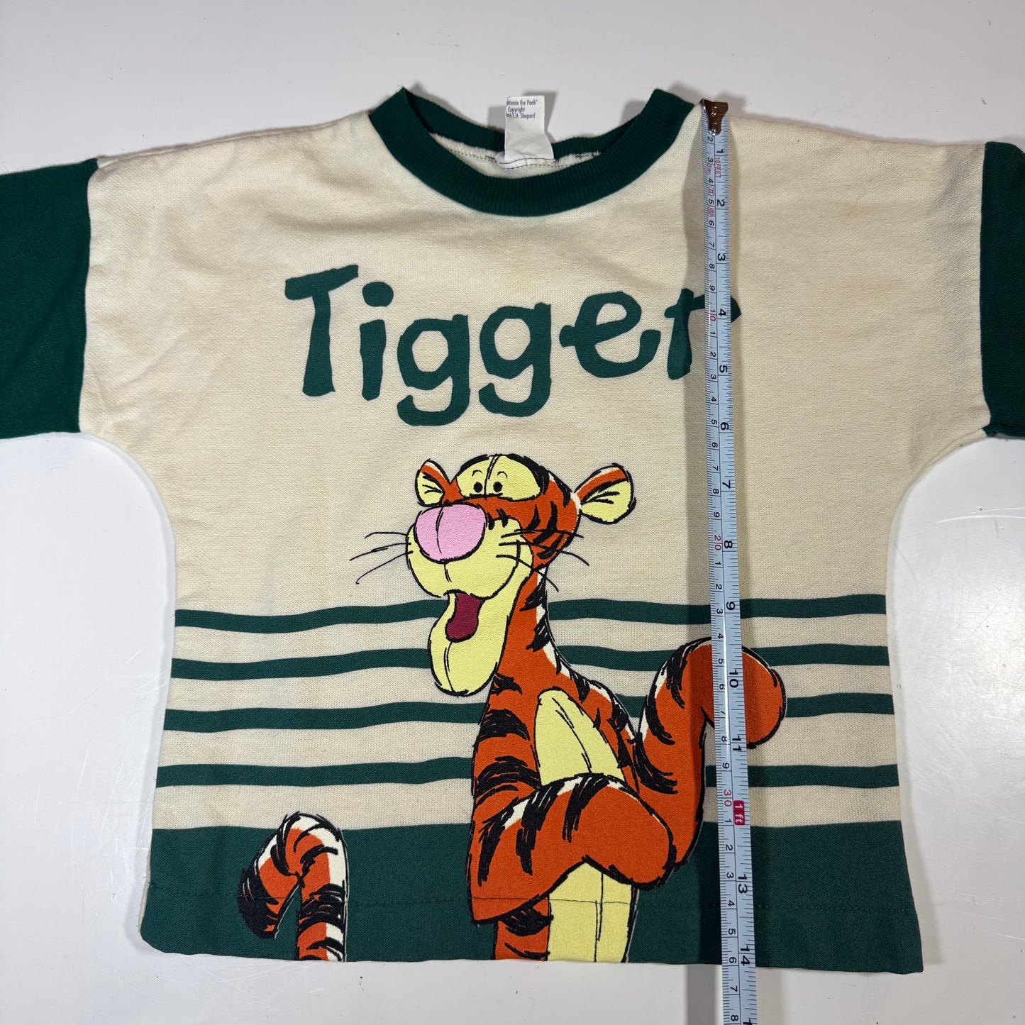 90s 2000s Kids Toddler Vintage Disney Pooh Tiger Pullover Long  Sleeve Light Sweatshirt 2T 3T 4Y