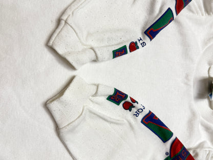 90s Kids Toddler Vintage Oshkosh Bgosh "A is for Apple" Longsleeve  Puffsleeve Top / 2T 3T / Made in USA