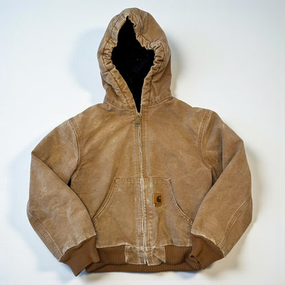 2006 Kids Vintage Carhartt Brown Hooded Active Lined Thick Hooded Jacket /M/ 8Y