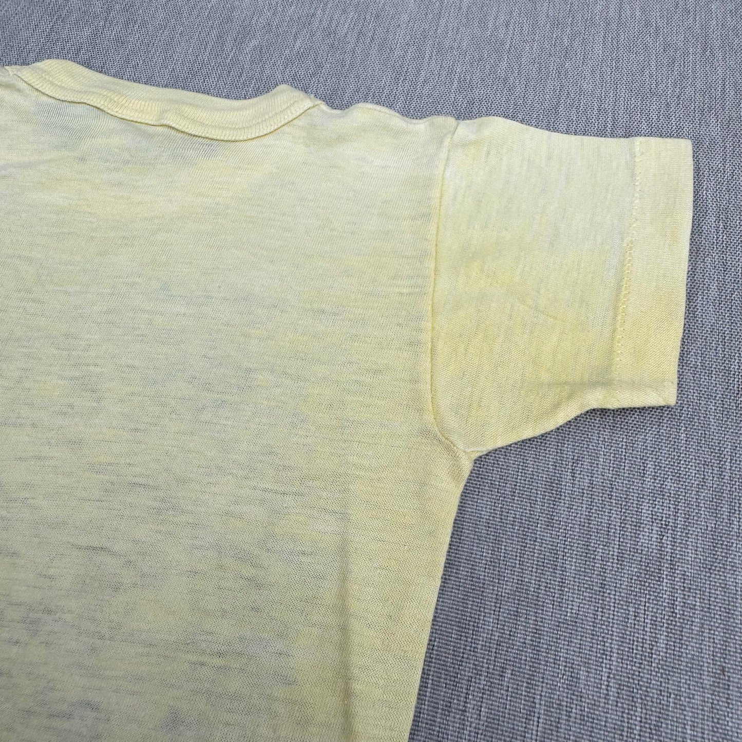 70s Kids Toddler Vintage Georgia State Print Souvenir Light Yellow Single Stitch Short Sleeve T-Shirt 2T 3T