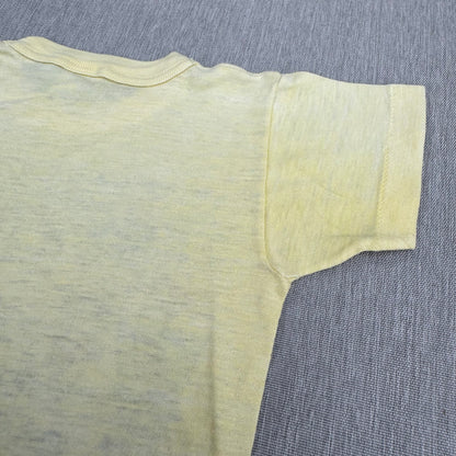 70s Kids Toddler Vintage Georgia State Print Souvenir Light Yellow Single Stitch Short Sleeve T-Shirt 2T 3T