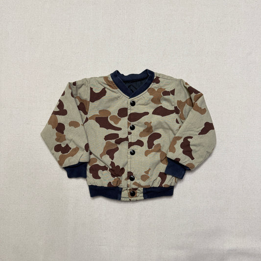 80s 90s Kids Infant Toddler Vintage Hunting Camo Snap Jacket / 18m 24m 2T