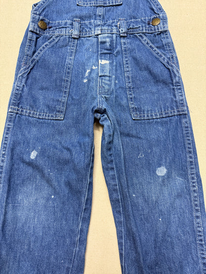 ASIS / 80s Kids Toddler Vintage Oshkosh Bgosh Stripe Pattern Denim Overall / 3T 4T / Made in USA