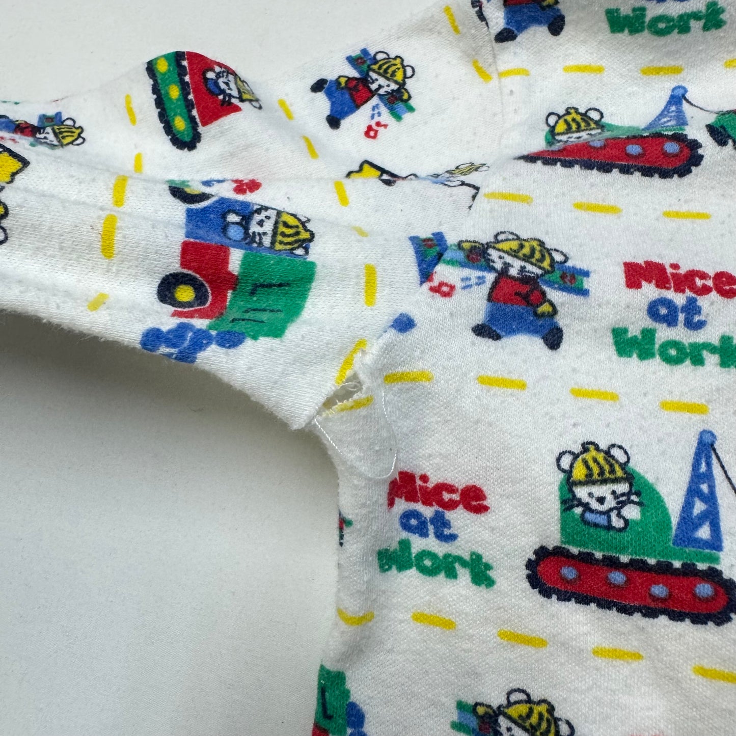 90s Kids Toddler Vintage Oshkosh Bgosh “ Mice at work” AOP Turtleneck Longsleeve Top / 2T/Made in USA