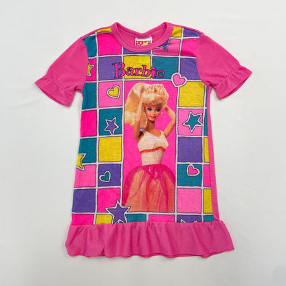 90s 1991 Kids Toddler Vintage Barbie PJ Dress / 3y 4y / 100% Polyester