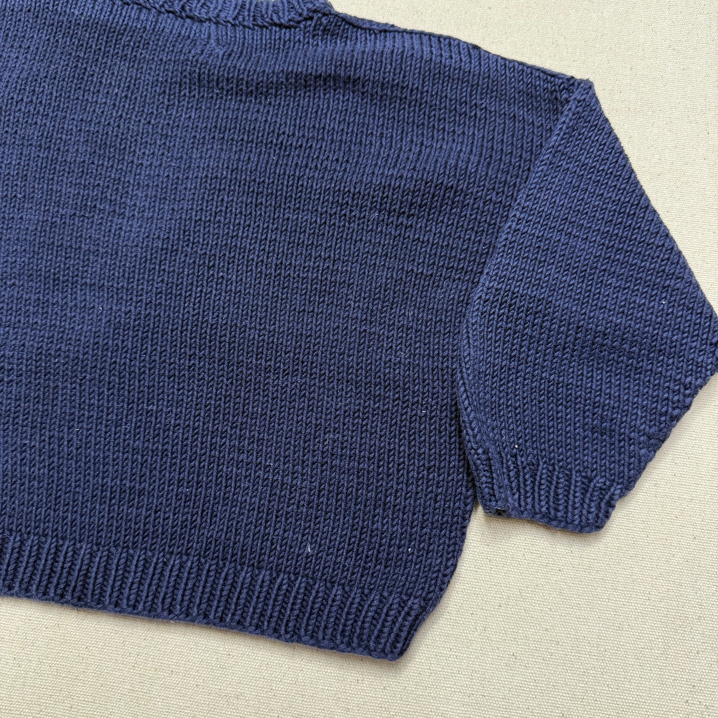 80s 90 Kids Toddler Vintage Flower Embroidered Simple Design Cotton Knit Sweater / 3T 4T 5T