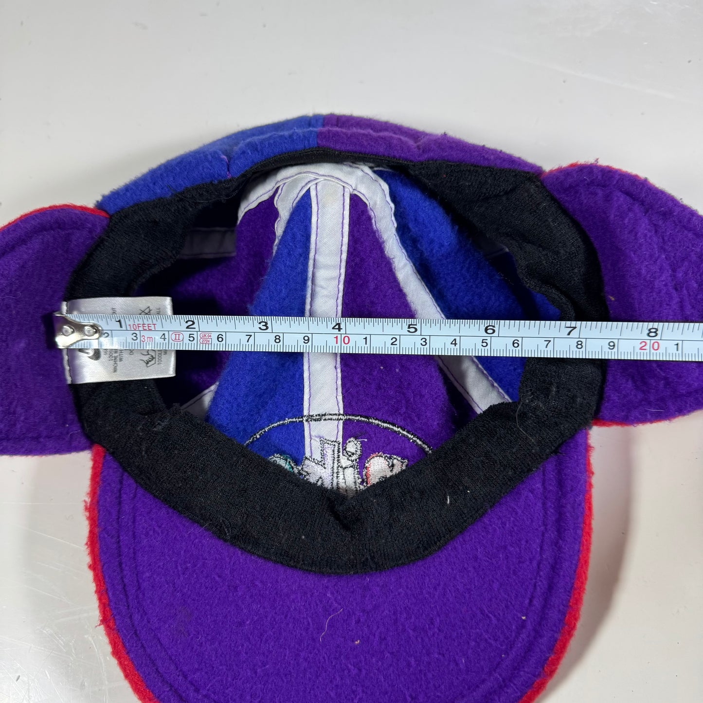 2000s Vintage Nike Kids Toddler Multicolored Fleece Warm Hat With Straps One Size Fits All 2T 3T